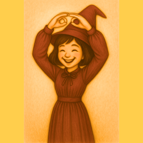 OKポーズ昭和の魔女らるこ