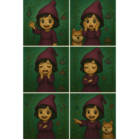 昭和の魔女らるこLINEスタンプ・キャラ統一化への道のり