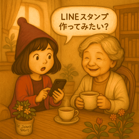 ChatGPT画像生成LINEスタンプお教室の様子記録｜2025年4月15日