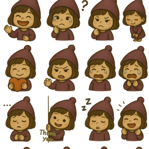 昭和の魔女らるこLINEスタンプ・キャラ統一化への道のり
